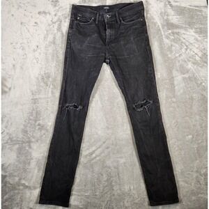 BDG Jeans Women's 32X32 Black Skinny Stretch Mid Rise Ripped‎ Distressed